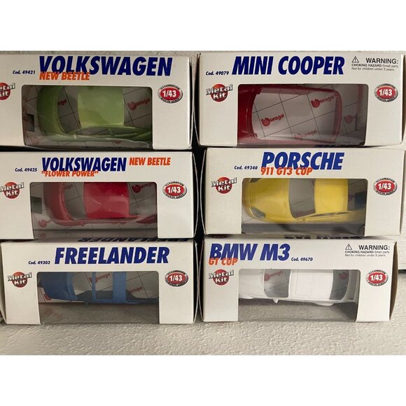 Lot of 6 Bburago 1/43 Porsche GT3 Cup Metal Kit Car Models – Diecast Collection - Picture 1 of 10